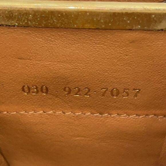 Gucci Vintage Mini Brown Leather GG Clasp lock Purse Coin Case - Picture 9 of 16